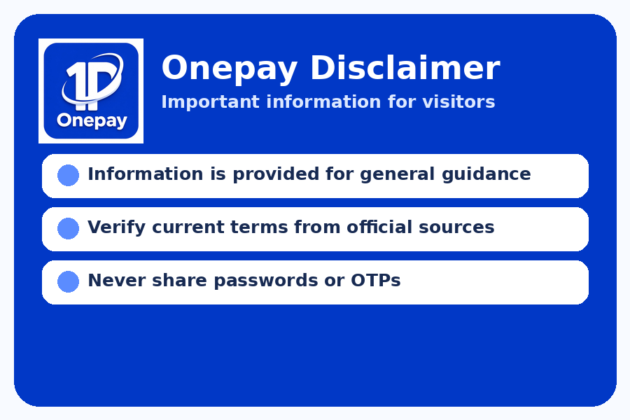 onepay.io Website is Information Purpose ke liye hai 